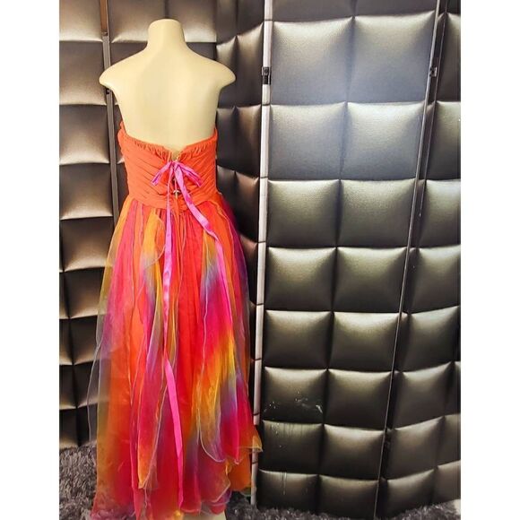 Orange fairy formal prom dress - Picture 2 of 9